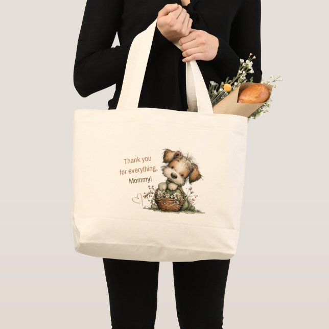 Thank you for everything, Mom! Large Tote Bag (Front (Product))