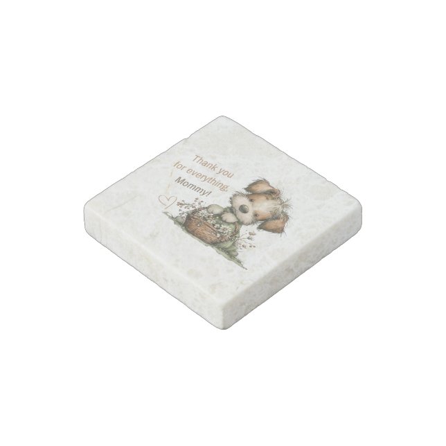 Thank you for everything, Mom! Stone Magnet (Angled)