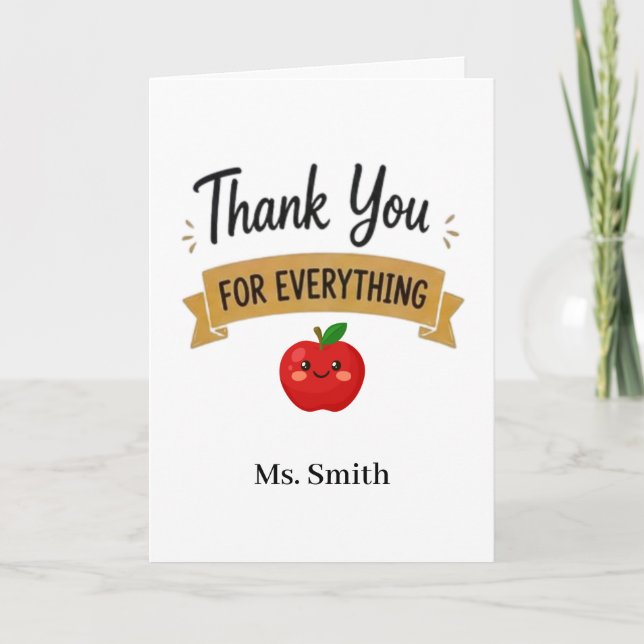 Thank You for Everything Personalized Card (Front)