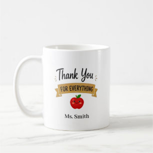 Thank You for Everything Personalized Coffee Mug