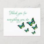 Thank you for everything you do butterfly postcard