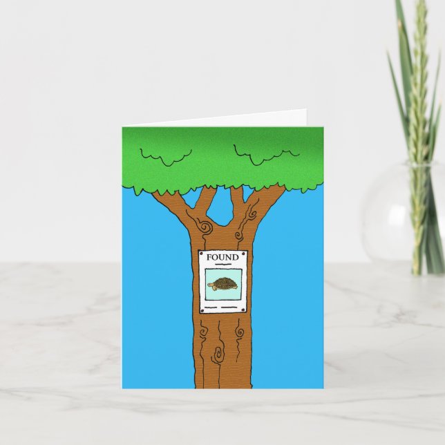 Thank You for Finding Lost Tortoise Card (Front)