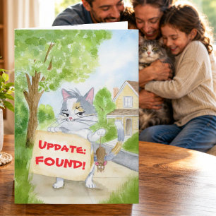 Thank You for Finding My Cat Card