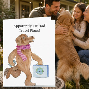 Thank You For Finding My Lost Dog Funny Dog Travel Card
