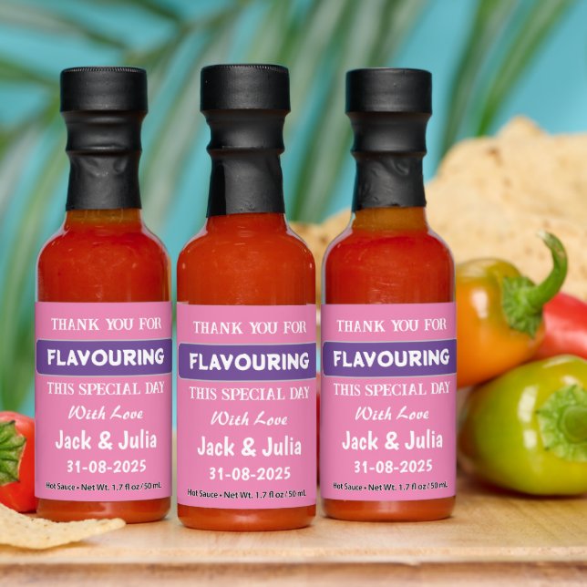 Thank You for Flavoring Wedding Hot Sauce (Multi)