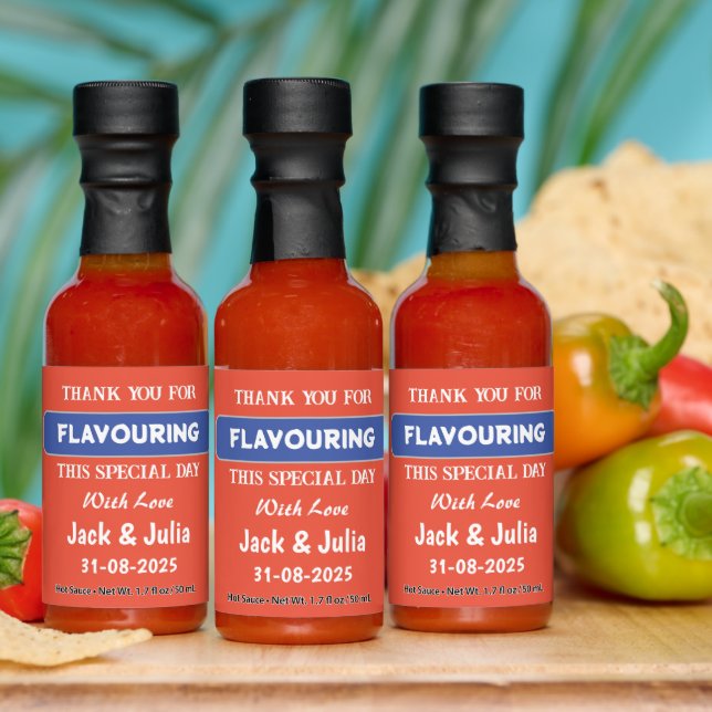 Thank You for Flavoring Wedding Hot Sauce (Multi)