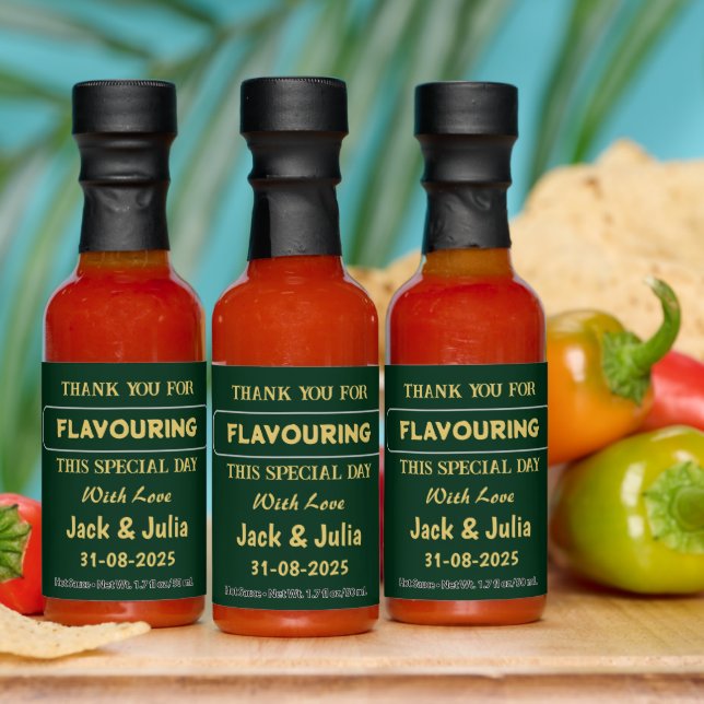 Thank You for Flavoring Wedding Hot Sauce (Multi)