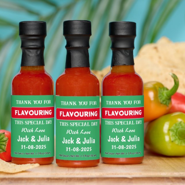 Thank You for Flavoring Wedding Hot Sauce (Multi)