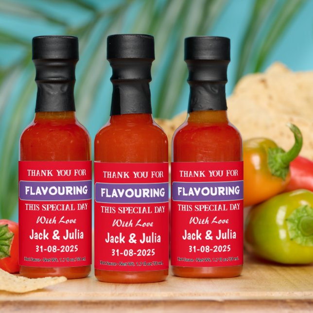 Thank You for Flavoring Wedding Hot Sauce (Multi)