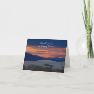 Thank You for Flowers, Sunset at Dunes Note Card