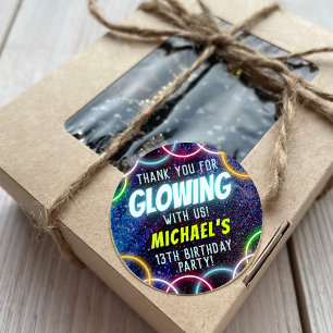 Thank You for Glowing with Us Glow in the Dark Classic Round Sticker