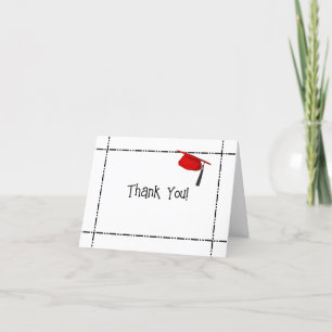 Thank You For Graduation Gift With Red Cap