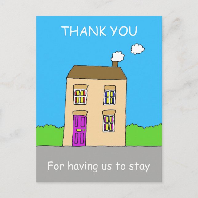 Thank You for Having Us to Stay Postcard (Front)