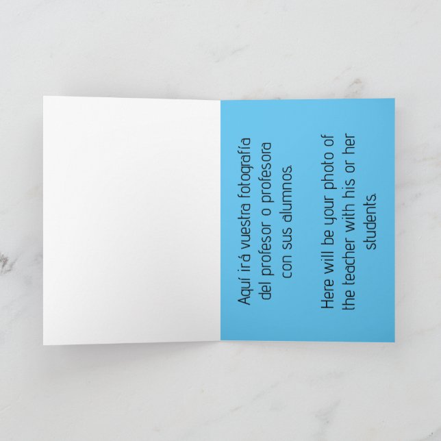 Thank you for heart. Prophets. Thank you. Teachers Card (Inside)