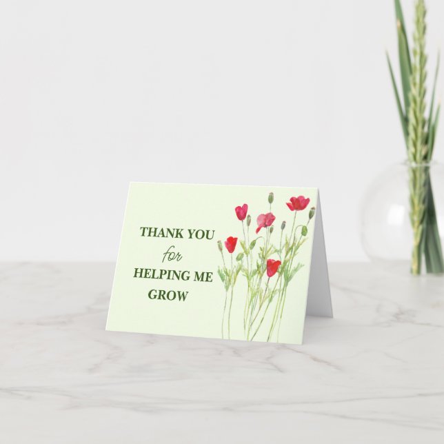 THANK YOU for HELPING ME GROW! (Front)