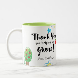 Thank You for Helping Me Grow Appreciation Gift Two-Tone Coffee Mug