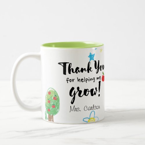 Thank You for Helping Me Grow Appreciation Gift Two_Tone Coffee Mug