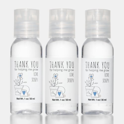 Thank You for Helping me Grow Blue Doodle Plant Hand Sanitizer