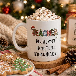 Thank You for Helping Me Grow Christmas Coffee Mug