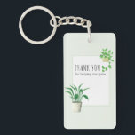 Thank You for Helping Me Grow House Plants Keychain<br><div class="desc">Teacher keychain with trendy skinny font typography which you can personalize with your sign off and name. The design features the wording "thank you for helping me grow" with illustrations of potted house plants.</div>