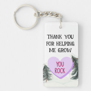Thank You For Helping Me Grow Keychain