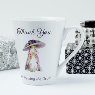 Thank you for helping me grow Teacher Appreciation Latte Mug
