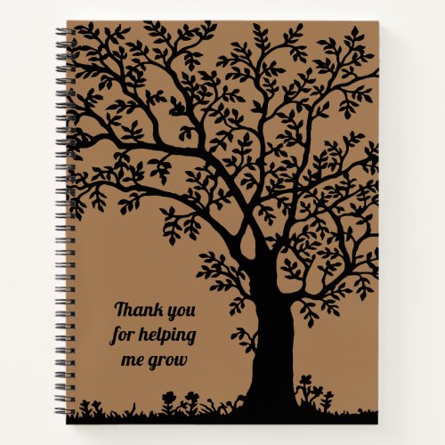 Thank You For Helping Me Grow Teacher Appreciation Notebook