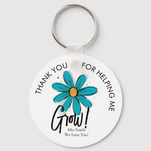 thank you for helping me Grow teacher coffee mug Keychain