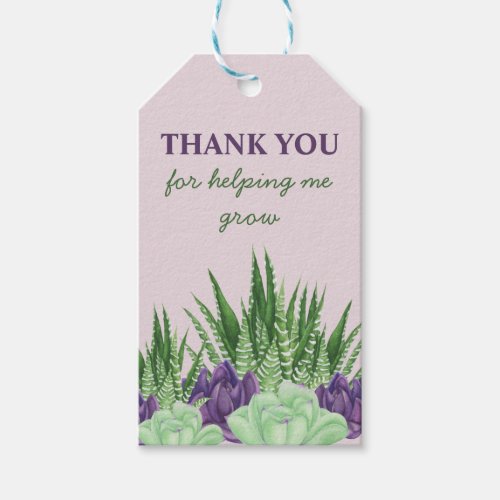 Thank You for Helping Me Grow Teacher Gift Tags