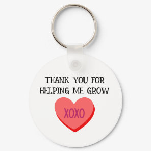 Thank You For Helping Me Grow Teacher  Keychain