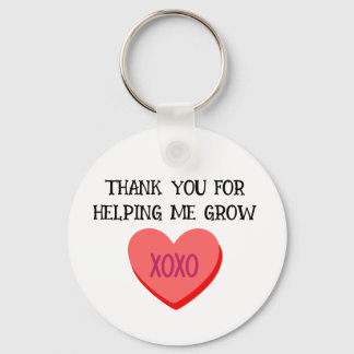 Thank You For Helping Me Grow Teacher Keychain