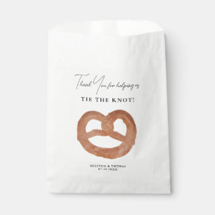 Thank You For Helping Tie The Knot Pretzel Wedding Favor Bag