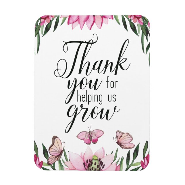 Thank You For Helping Us Grow - Teacher Magnet (Vertical)
