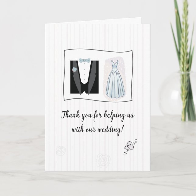 Thank You for Helping us with our Wedding Tuxedo  Card (Front)
