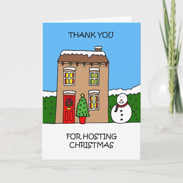 Thank You for Hosting Christmas Card (Front)