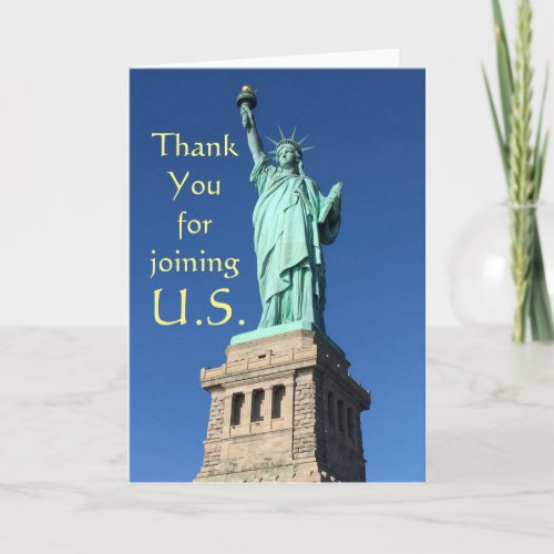 Thank you for joining US New Citizen Greetings C