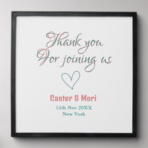 thank you for joining us name blue couple heart  peel and stick photo tile