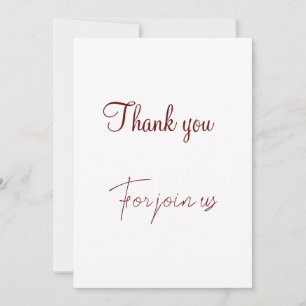 Thank you for joining us wedding sign holiday card