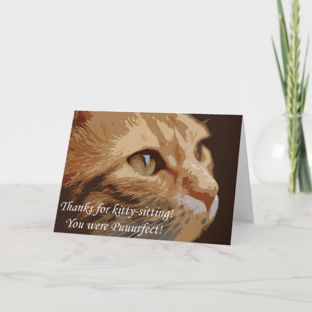 Thank you for kitty-sitting card (Front)
