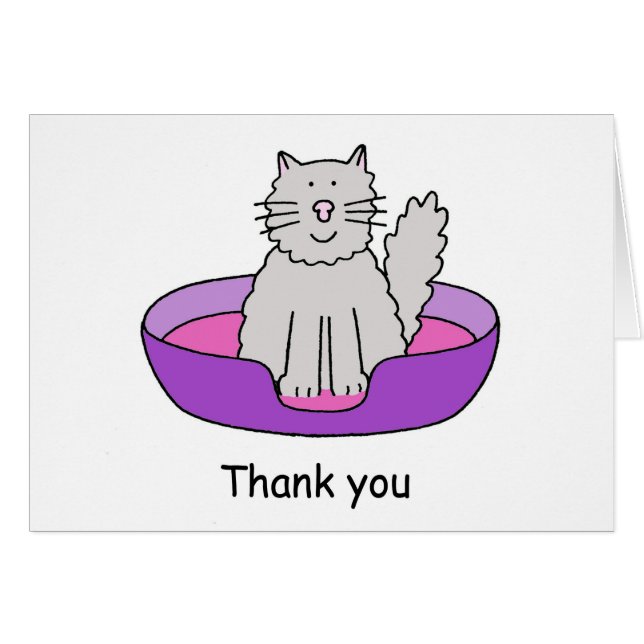 Thank you for Looking After the Cat Cards (Front Horizontal)