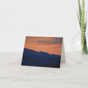 Thank You for Lovely Flowers Sunset Note Card