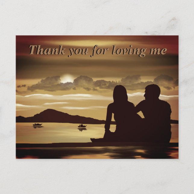 Thank you for loving me postcard (Front)