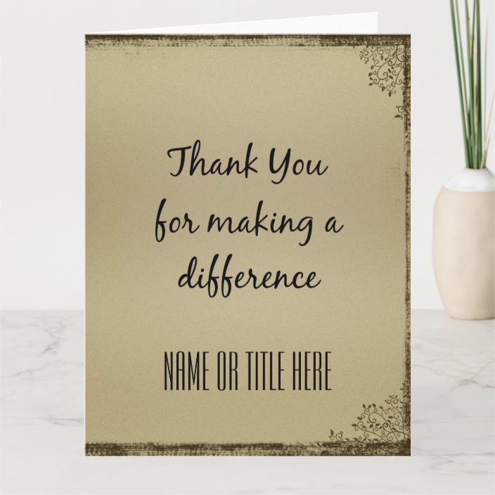 Thank you for Making a Difference | Zazzle.com