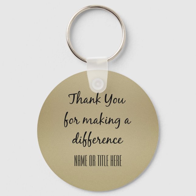 Thank you for Making a Difference Keychain (Front)