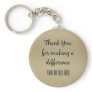Thank you for Making a Difference Keychain