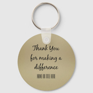 Thank You for Making a Difference Personalized Keychain
