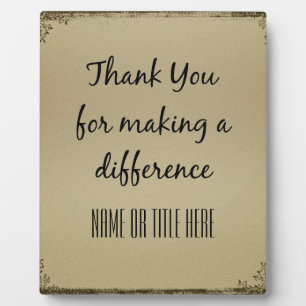 Thank you for Making a Difference Plaque