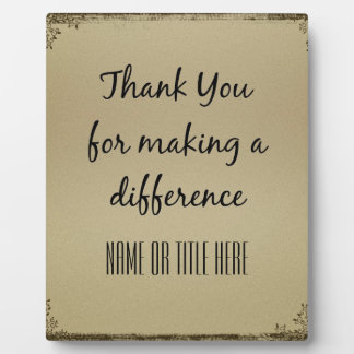Thank you for Making a Difference Plaque