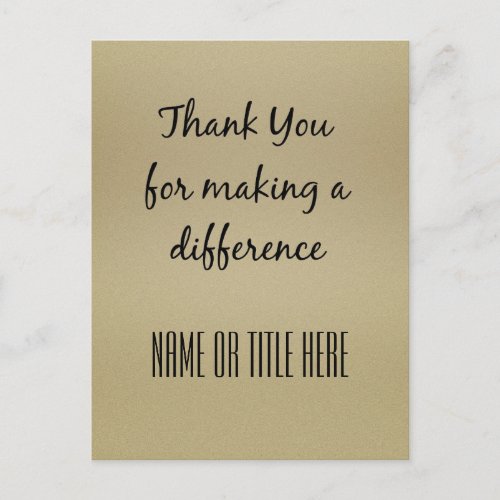 Thank you for Making a Difference Postcard