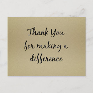 Thank you for Making a Difference Postcard